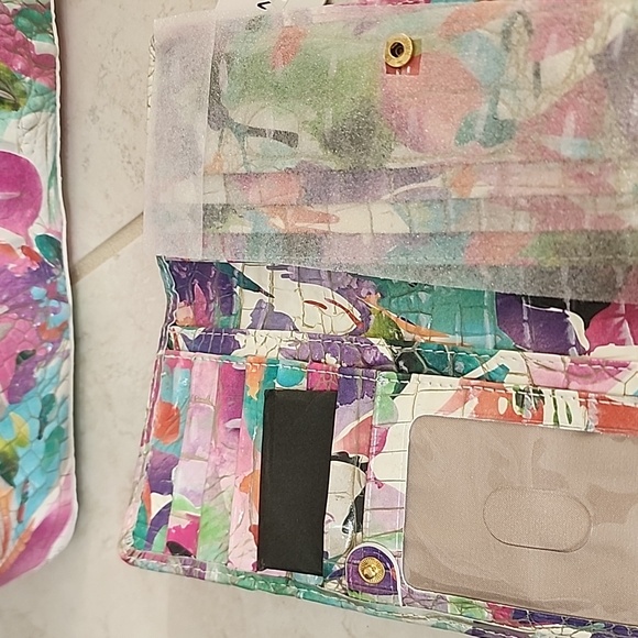 🩷💜 BRAHMIN DAYLILY MEDIUM ASHER HANDBAG & ADY WALLET 💜🩷 - Picture 7 of 15